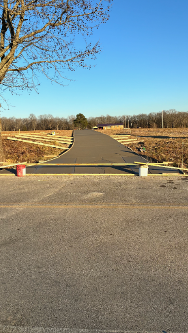 Long residential concrete driveway in Middle Tennessee